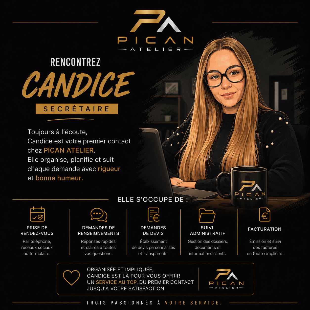 Candice — secrétaire